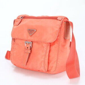 Prada Nylon Crossbody Logo Triangle Messenger Leather Tessuto